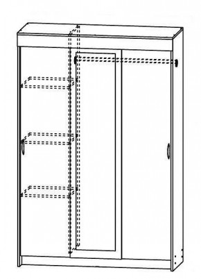 Шкаф-купе Бассо 1300 (Венге/Дуб белфорд) в Кунгуре - kungur.mebel24.online | фото 2