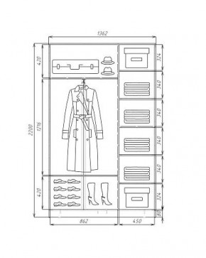 Шкаф-купе ХИТ 22-4-14-77 (420) в Кунгуре - kungur.mebel24.online | фото 3