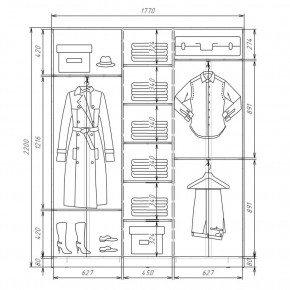 Шкаф-купе ХИТ 22-4-18-555 (420) в Кунгуре - kungur.mebel24.online | фото 2