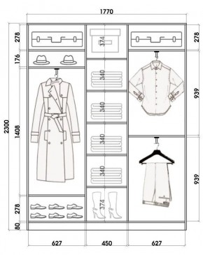 Шкаф-купе ХИТ 23-4-18-555 (420) в Кунгуре - kungur.mebel24.online | фото 2