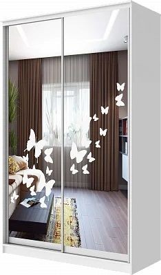 Шкаф-купе ХИТ 24-4-15-66 БАБОЧКИ в Кунгуре - kungur.mebel24.online | фото