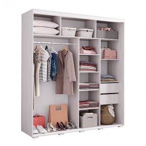 Шкаф-купе Крафт-7 ясень белый в Кунгуре - kungur.mebel24.online | фото 3