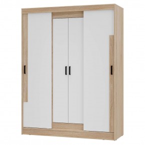 Шкаф-купе Смарт ШКК-06 (дуб сонома/белый) в Кунгуре - kungur.mebel24.online | фото 2
