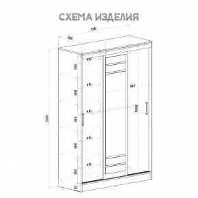 Шкаф-купе Тео ШКК-02 (ясень белый) в Кунгуре - kungur.mebel24.online | фото 6
