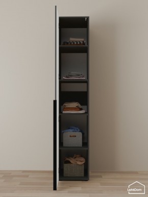 Шкаф Linnea MHR-1-2 2050х400х510 (Графит-М 11.1.25) в Кунгуре - kungur.mebel24.online | фото 4