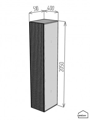 Шкаф Linnea MHR-1 2050х400х510 (Белый-М 11.1.1) в Кунгуре - kungur.mebel24.online | фото 2