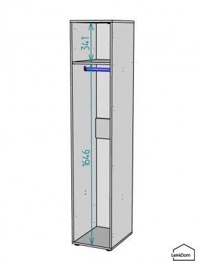 Шкаф Linnea MHR-1 2050х400х510 (Белый-М 11.1.1) в Кунгуре - kungur.mebel24.online | фото 3