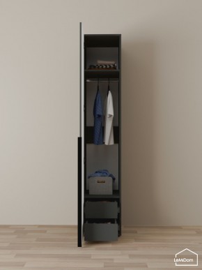 Шкаф Linnea MHR-1-3 2050х400х510 (Графит-М 11.1.25) в Кунгуре - kungur.mebel24.online | фото 6