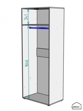 Шкаф Linnea MHR-2PO 2050х800х510 (Белый-М 11.1.2) в Кунгуре - kungur.mebel24.online | фото 3