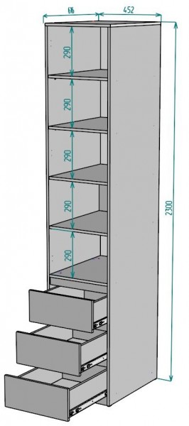 Шкаф Мальта H161 в Кунгуре - kungur.mebel24.online | фото 2
