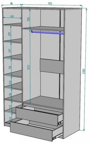 Шкаф Мальта H216 в Кунгуре - kungur.mebel24.online | фото 2