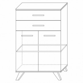 Шкаф низкий Вега Скандинавия в Кунгуре - kungur.mebel24.online | фото 7