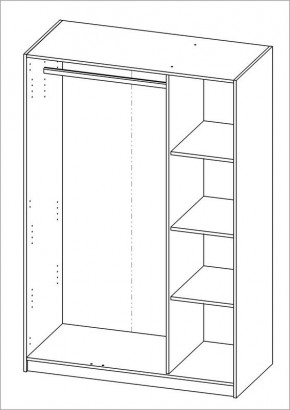 Шкаф ОРИОН трехдверный, цвет Дуб Венге в Кунгуре - kungur.mebel24.online | фото 3