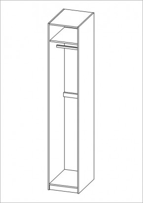 Шкаф ПЕГАС однодверный с рамочным фасадом, цвет белый в Кунгуре - kungur.mebel24.online | фото 3