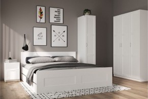 Шкаф ПЕГАС однодверный с рамочным фасадом, цвет белый в Кунгуре - kungur.mebel24.online | фото 4