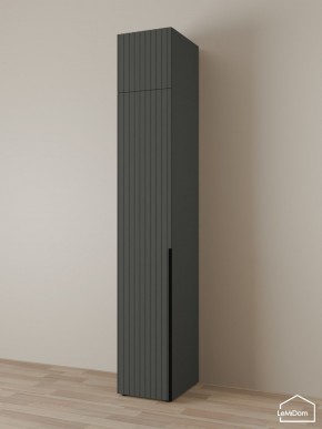 Шкаф с антресолью Linnea MHR-1A-1 2450х400х510 (Графит-М 11.1.25) в Кунгуре - kungur.mebel24.online | фото