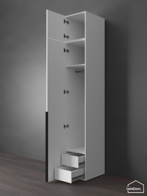 Шкаф с антресолью Linnea MHR-1A-3 2450х400х510 (Белый-М 11.1.2) в Кунгуре - kungur.mebel24.online | фото 6