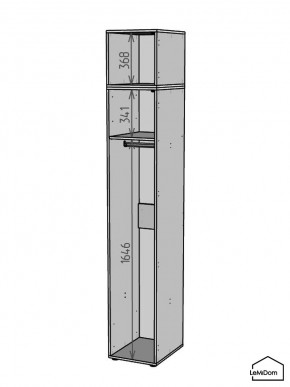 Шкаф с антресолью Linnea MHR-1POA-1 2450х400х510 (Белый-М 11.1.2) в Кунгуре - kungur.mebel24.online | фото 3