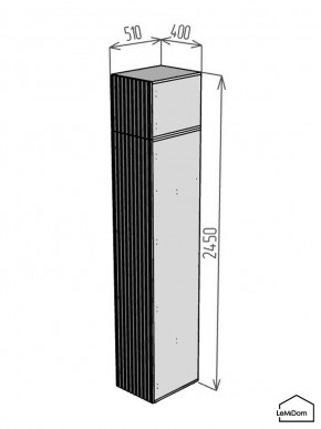 Шкаф с антресолью Linnea MHR-1POA-4 2450х400х510 (Белый-М 11.1.1) в Кунгуре - kungur.mebel24.online | фото 2
