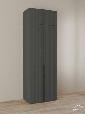 Шкаф с антресолью Linnea MHR-2A-1 2450х800х510 (Графит-М 11.1.25) в Кунгуре - kungur.mebel24.online | фото