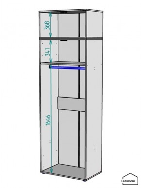 Шкаф с антресолью Linnea MHR-2POA-1 2450х800х510 (Белый-М 11.1.1) в Кунгуре - kungur.mebel24.online | фото 3