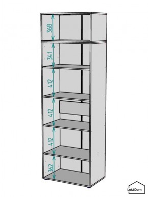 Шкаф с антресолью Linnea MHR-2POA-2 2450х800х510 (Белый-М 11.1.2) в Кунгуре - kungur.mebel24.online | фото 3