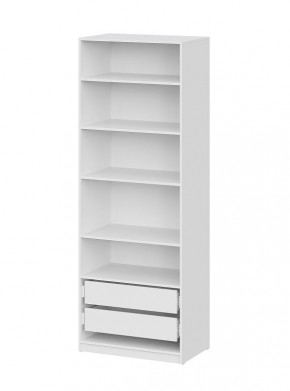 Шкаф ШК-5 + 4 полки + ящики (800) Белый текстурный в Кунгуре - kungur.mebel24.online | фото