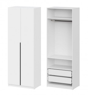 Шкаф ШК-5 + 2 полки + ящики (800) Белый текстурный в Кунгуре - kungur.mebel24.online | фото