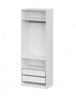 Шкаф ШК-5 + 2 полки + ящики (800) Белый текстурный в Кунгуре - kungur.mebel24.online | фото 3