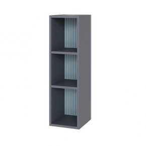 Шкаф Сириния навесной открытый серый графит/МДФ бриз в Кунгуре - kungur.mebel24.online | фото