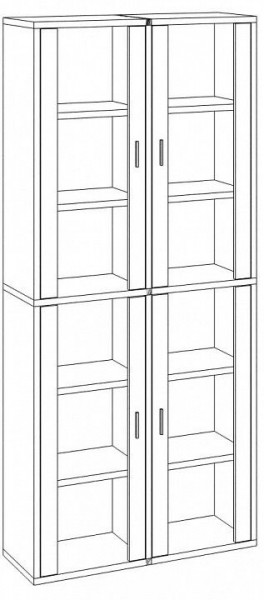 Шкаф-витрина Домино СУ(ш2в2)+4ФС в Кунгуре - kungur.mebel24.online | фото 2