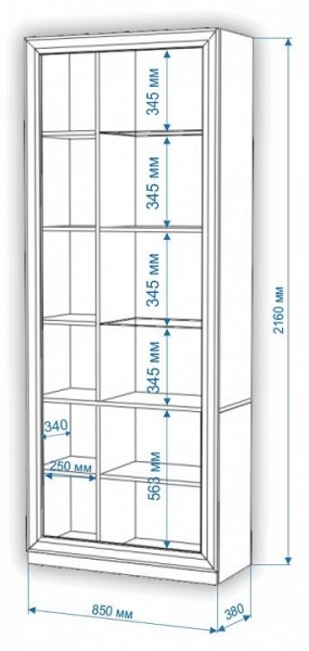 Шкаф-витрина Нобиле ШВтВ-ФСД-БЯН в Кунгуре - kungur.mebel24.online | фото 3