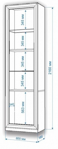 Шкаф-витрина Нобиле ВтВ-ФСД-ФГК в Кунгуре - kungur.mebel24.online | фото 2