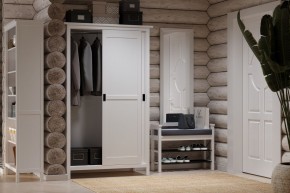 Скамья 85 Кантри для обуви, массив сосны, цвет белый в Кунгуре - kungur.mebel24.online | фото 4