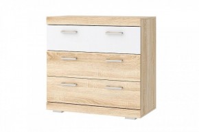 СОНАТА КС-900 Комод 3ящ. (дуб сонома/белый глянец) в Кунгуре - kungur.mebel24.online | фото