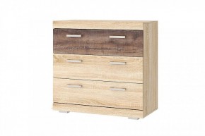 СОНАТА КС-900 Комод 3ящ. (дуб сонома/дуб сакраменто) в Кунгуре - kungur.mebel24.online | фото