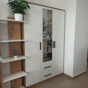 Спальный гарнитур Евро (модульный) Крафт/Белый в Кунгуре - kungur.mebel24.online | фото 33