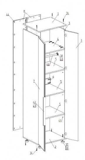 Спальный гарнитур "Лео" (модульный) в Кунгуре - kungur.mebel24.online | фото 11