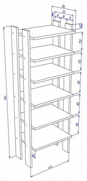 Стеллаж для обуви Cross СТЕЛ1 в Кунгуре - kungur.mebel24.online | фото 3