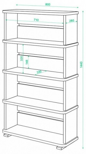 Стеллаж Домино СБ-25/4 в Кунгуре - kungur.mebel24.online | фото 2