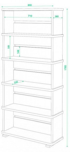 Стеллаж Домино СБ-25/5 в Кунгуре - kungur.mebel24.online | фото 2