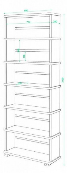Стеллаж Домино СБ-25/6 в Кунгуре - kungur.mebel24.online | фото 3