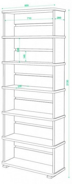 Стеллаж Домино СБ-25/6 в Кунгуре - kungur.mebel24.online | фото 2