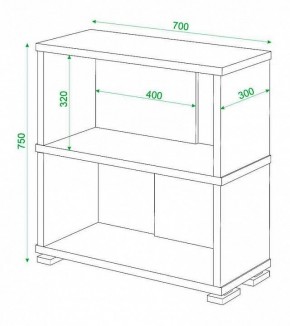Стеллаж книжный Домино нельсон СБ-10_2 в Кунгуре - kungur.mebel24.online | фото 3