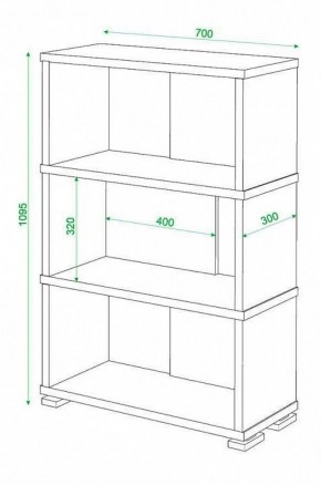 Стеллаж книжный Домино СБ-10_3 в Кунгуре - kungur.mebel24.online | фото 3