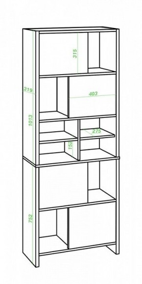 Стеллаж комбинированный Домино Lite СТЛ-ЗВХ в Кунгуре - kungur.mebel24.online | фото 2