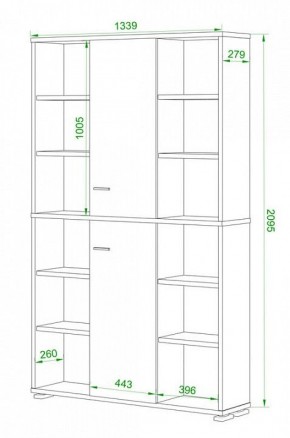 Стеллаж комбинированный Домино ПУ-40-2 в Кунгуре - kungur.mebel24.online | фото 2