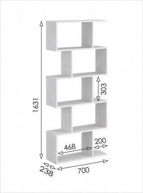 Стеллаж открытый мини 2 Вена в Кунгуре - kungur.mebel24.online | фото 3