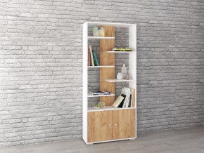 Стеллаж Ромео-4 дуб крафт золотой/белый в Кунгуре - kungur.mebel24.online | фото