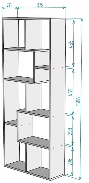 Стеллаж S8 1586х675х221 в Кунгуре - kungur.mebel24.online | фото 2
